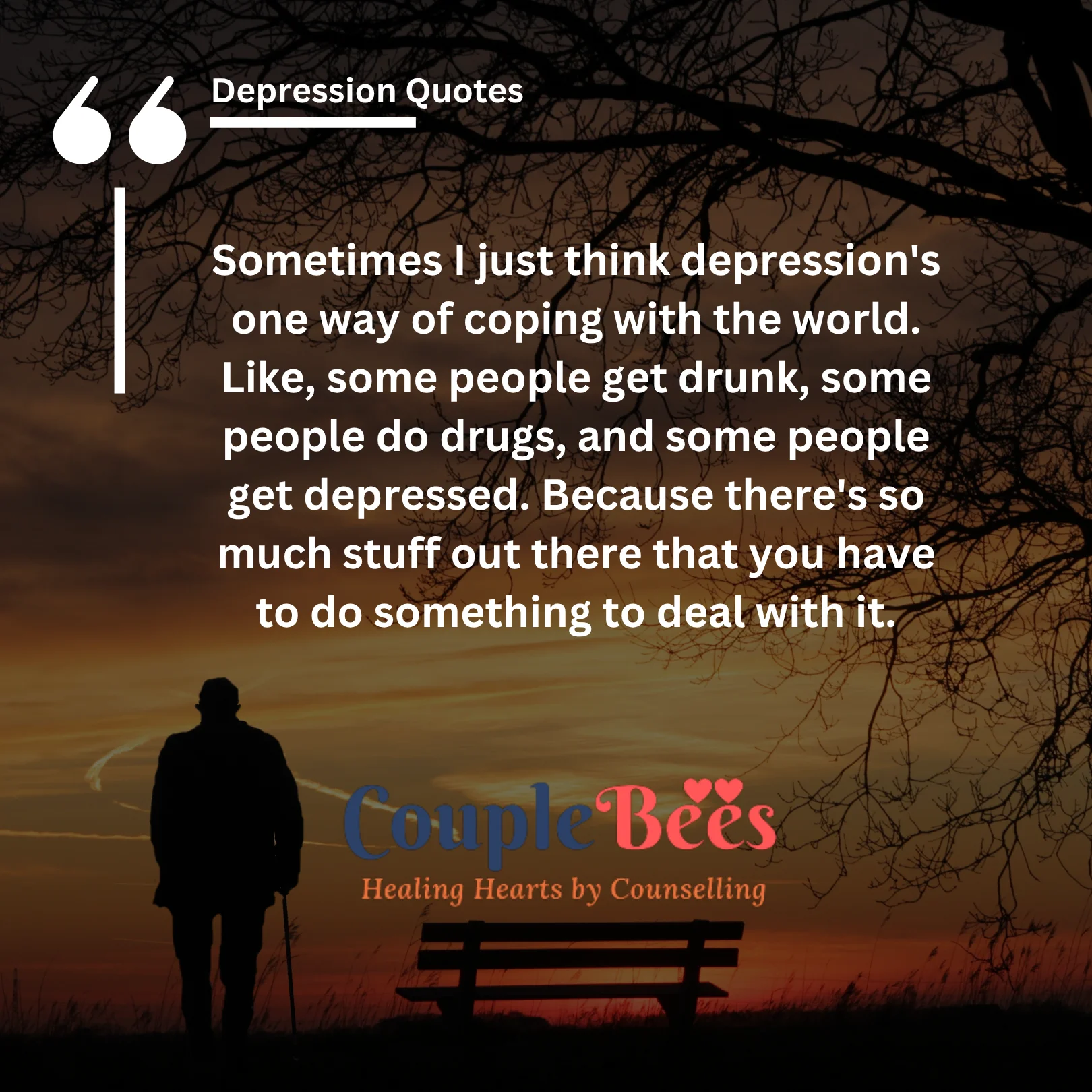 depression quotes, english text, mobile, wallpaper, image, dark background with image