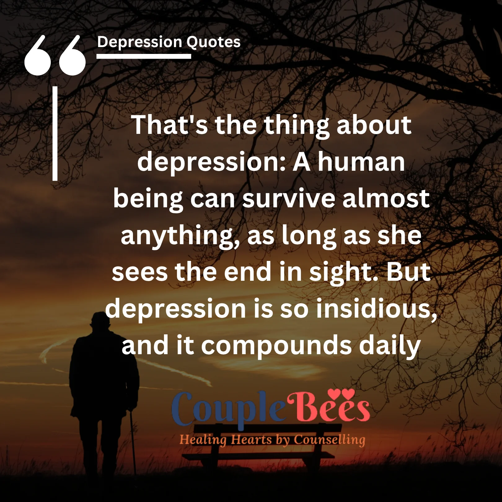 depression quotes, english text, mobile, wallpaper, image, dark background with image