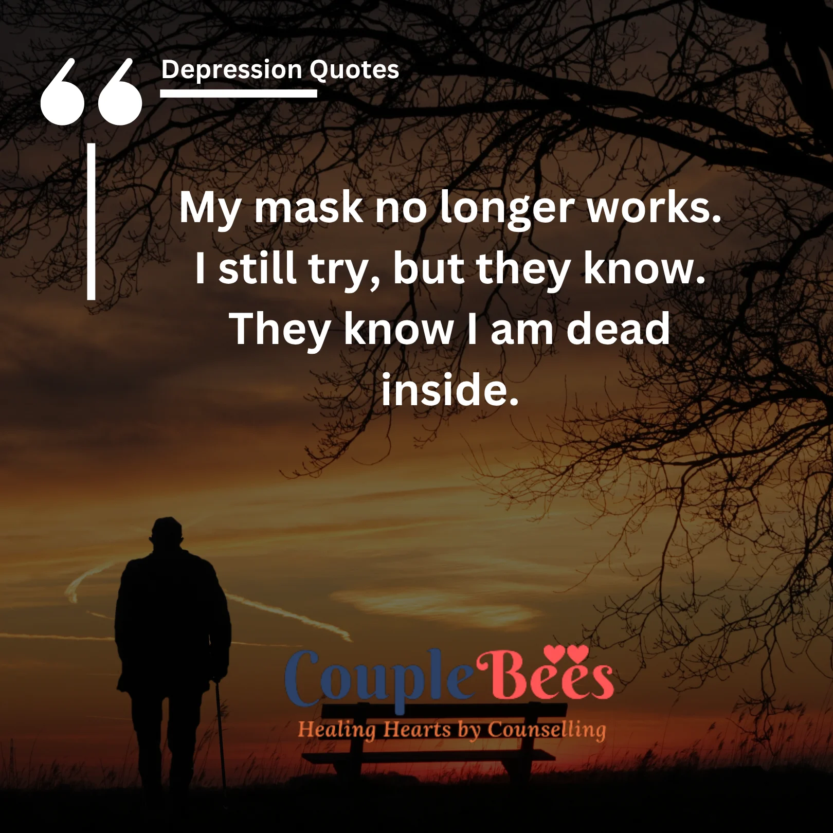 depression quotes, english text, mobile, wallpaper, image, dark background with image